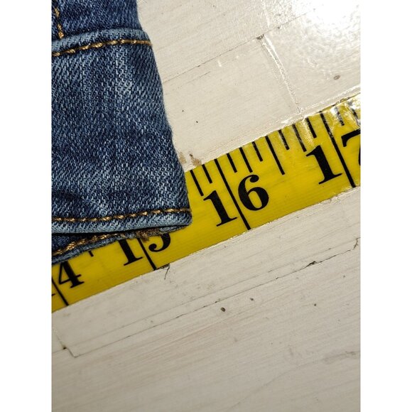 Copperflash Womens High Rise Distressed Skinny Jeans Blue 12 Raw Hem Ripped - Picture 11 of 11